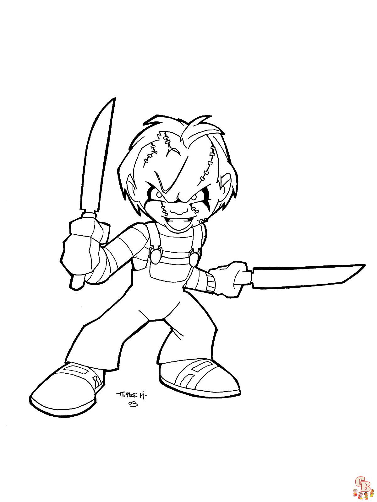Chucky Coloring Pages 8