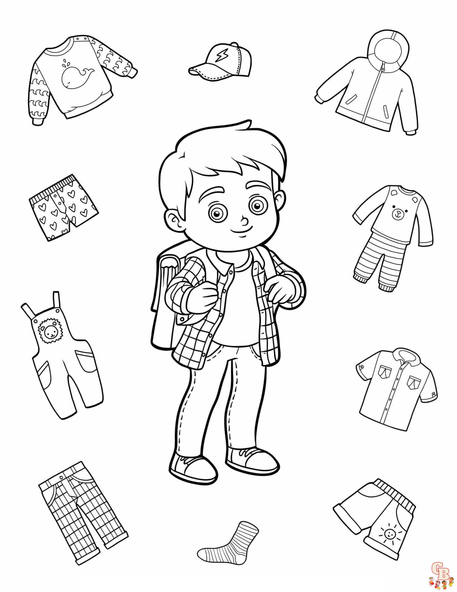 Clothes Coloring Pages 1