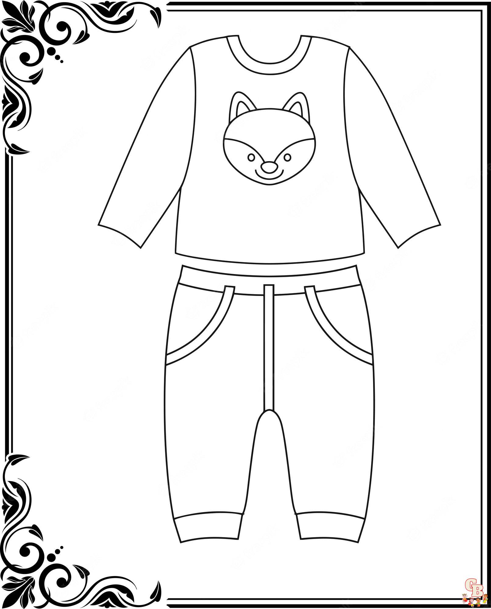 Clothes Coloring Pages 3
