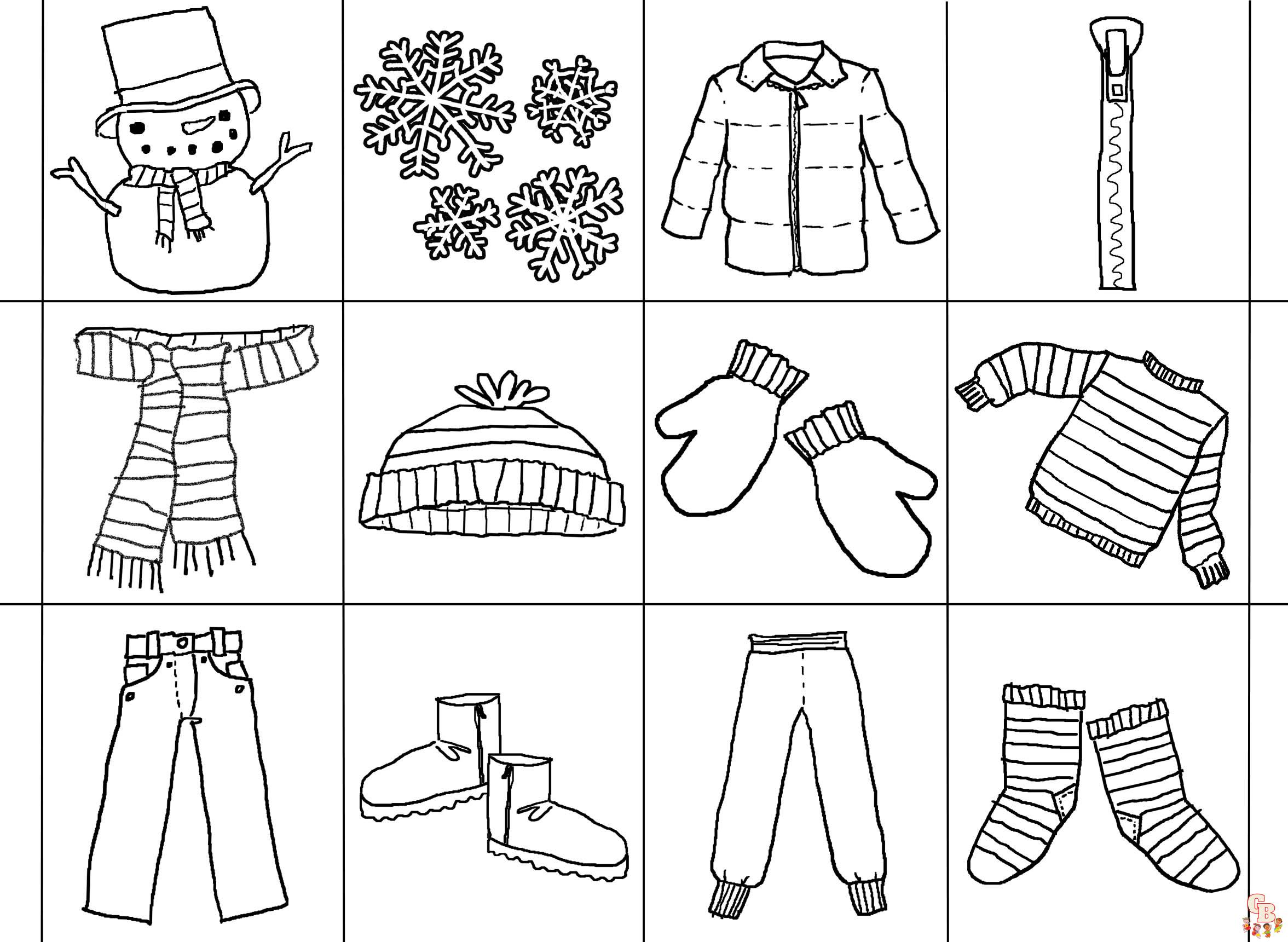 Clothes Coloring Pages 4