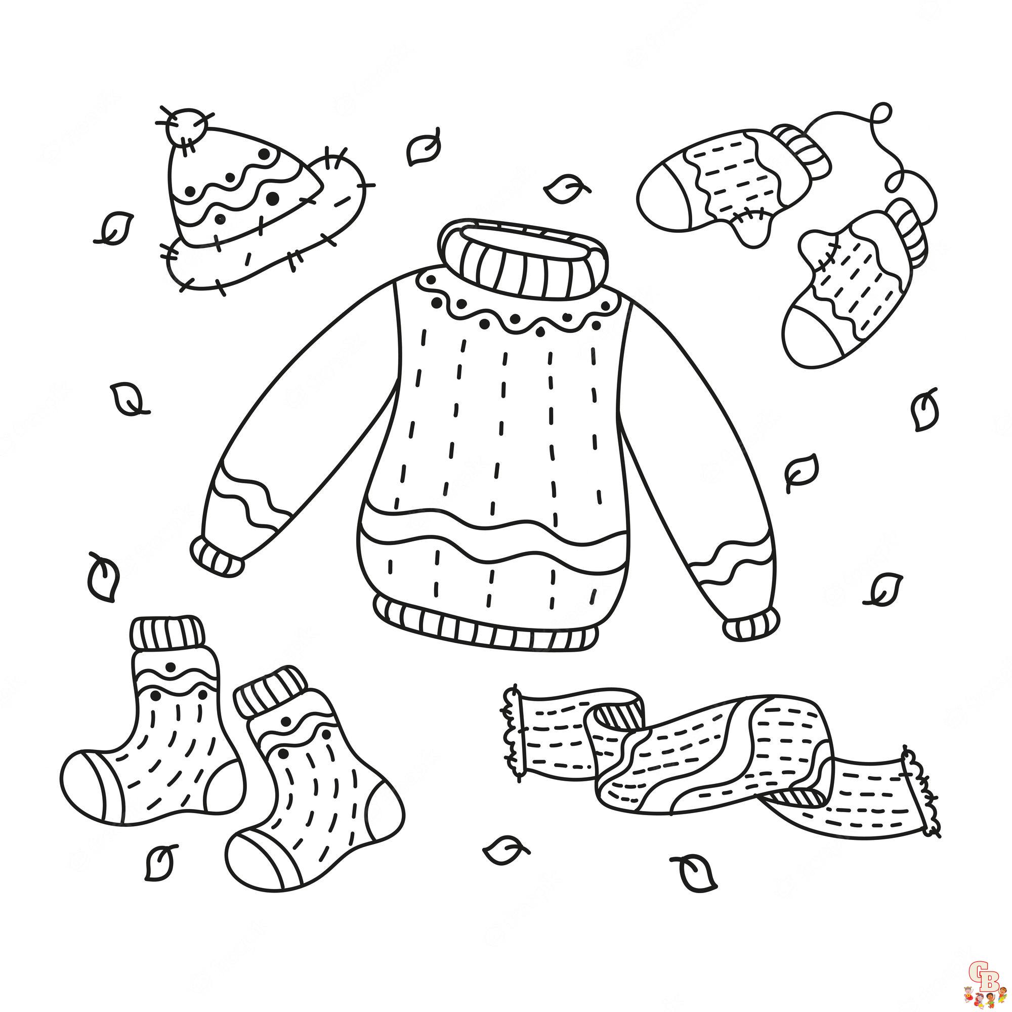 Clothes Coloring Pages 6