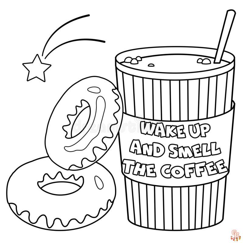 Coffee Coloring Pages 4