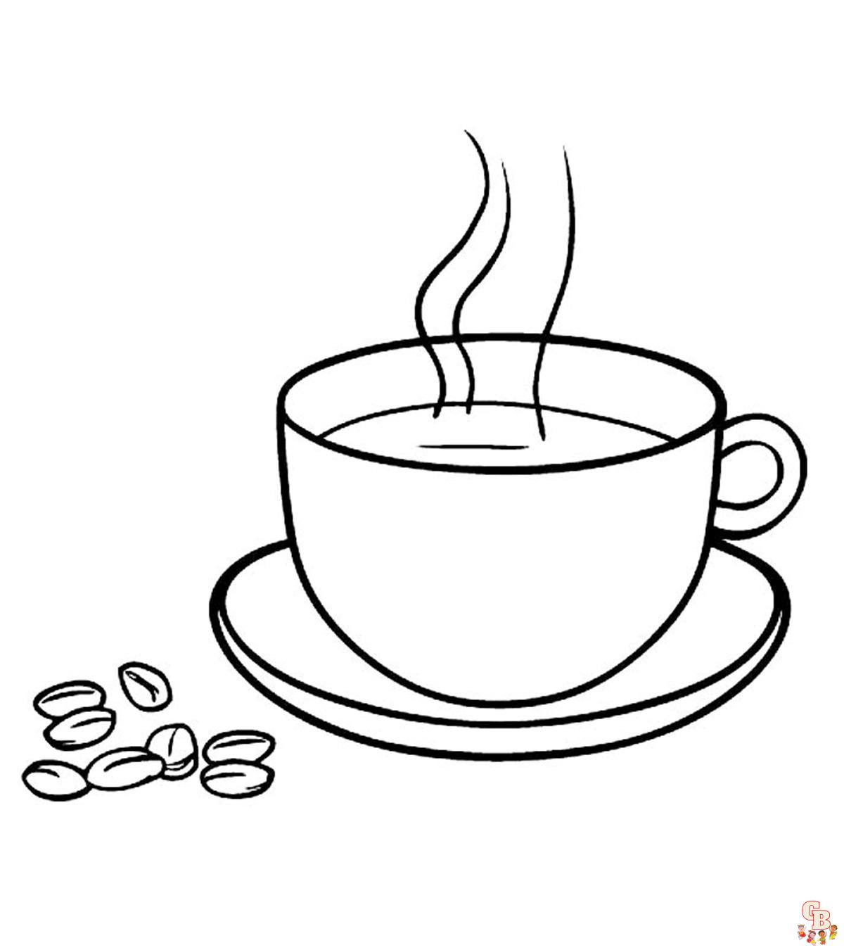 Coffee Coloring Pages 7