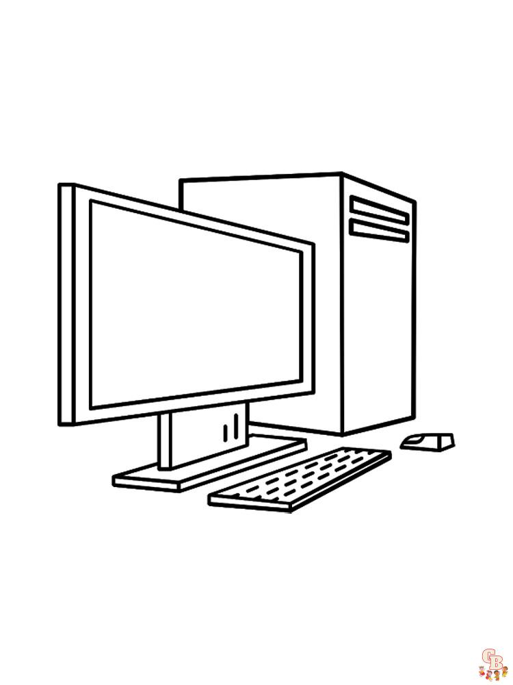 monitor coloring page