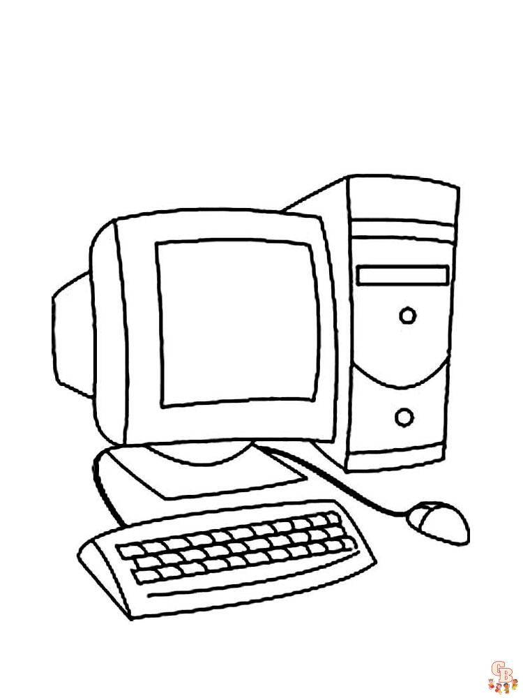 computer screen coloring pages