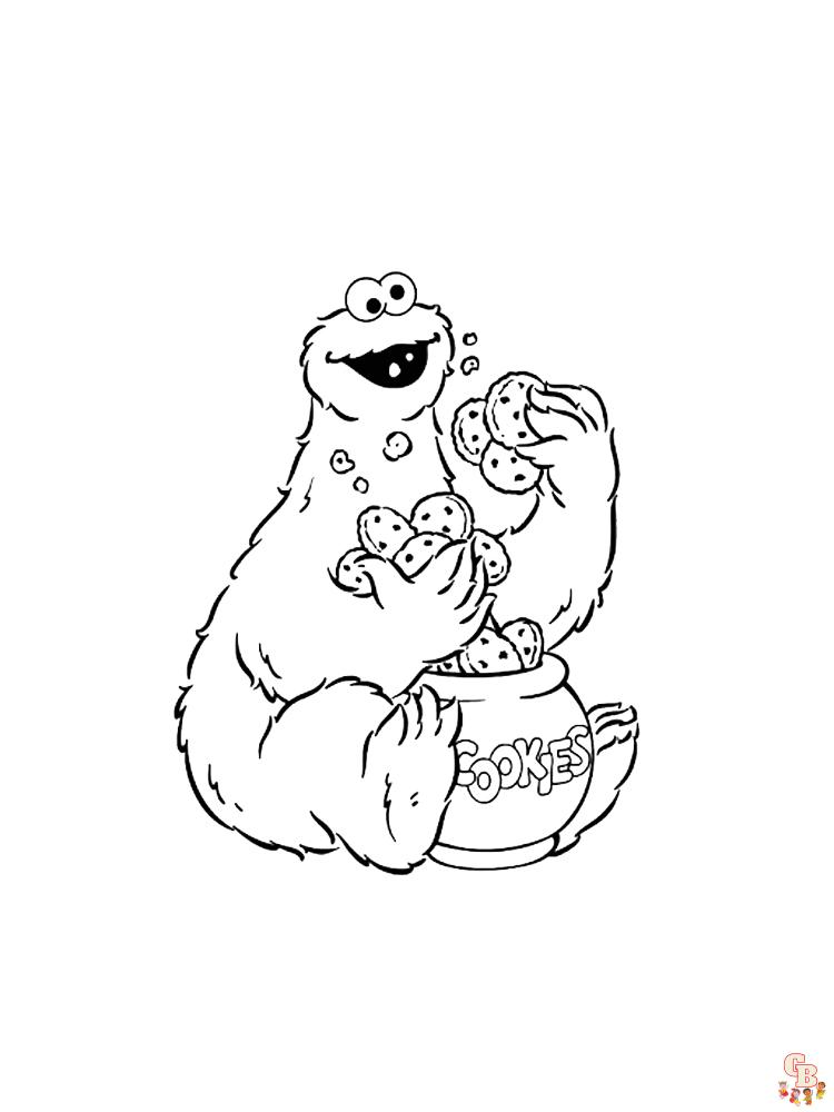 Cookie Monster Coloring Pages 11
