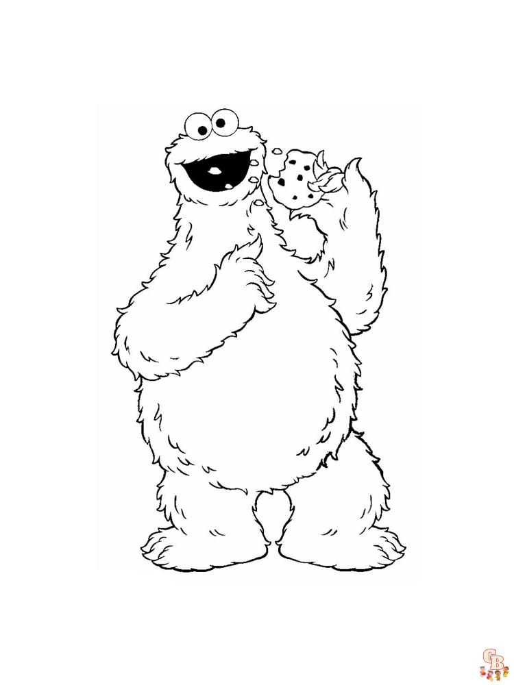 Cookie Monster Coloring Pages 9