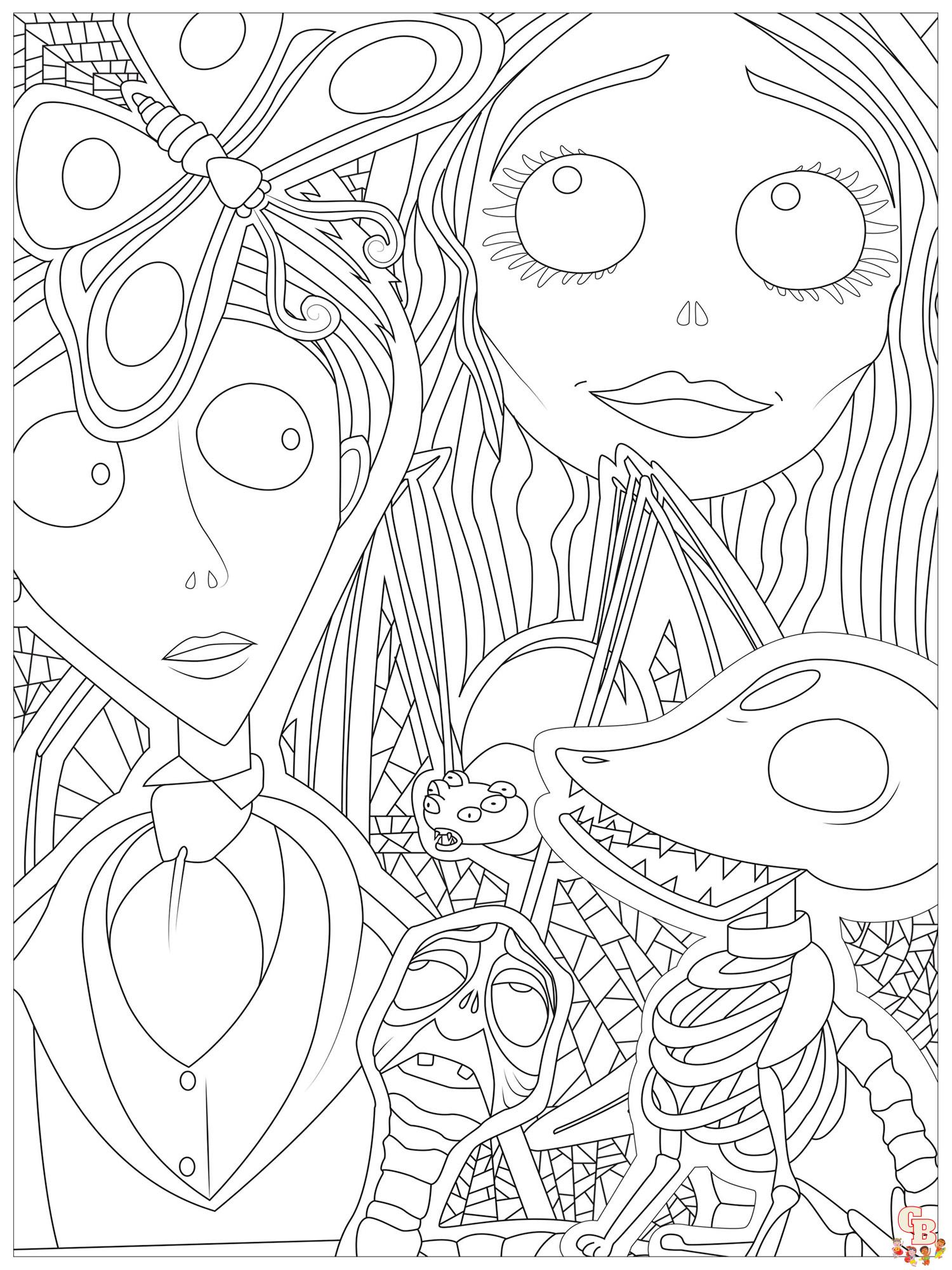 Corpse Bride Coloring Pages 1