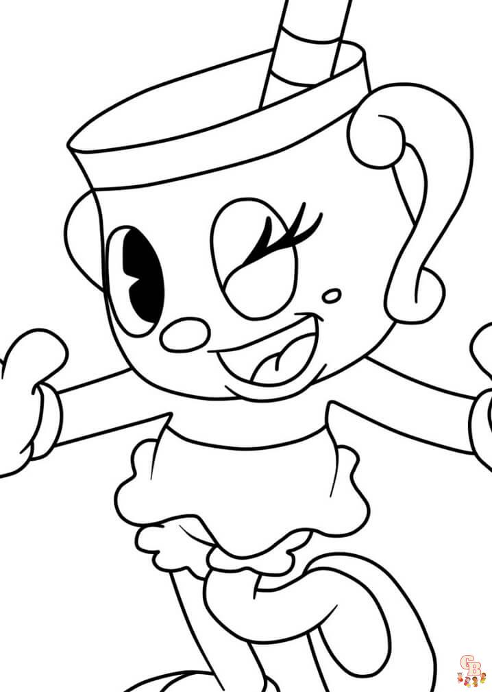 Coloring page Cuphead King Dice