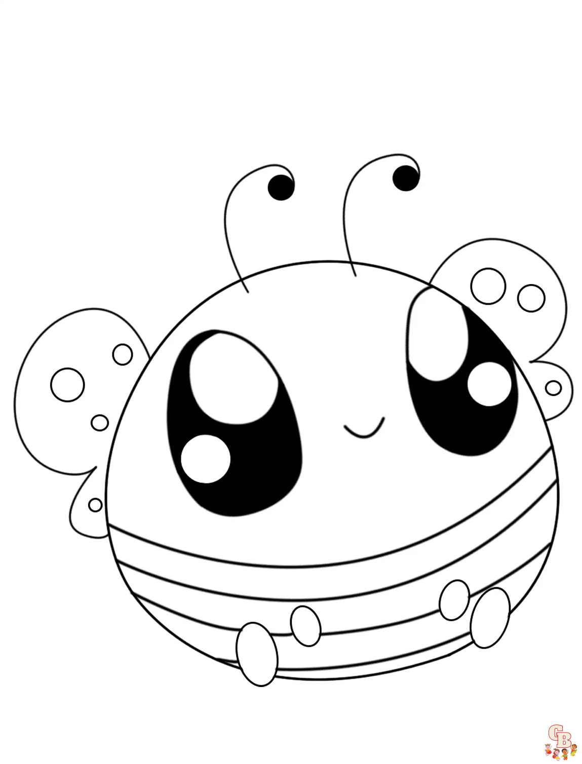 Cute Bee Coloring Pages 1