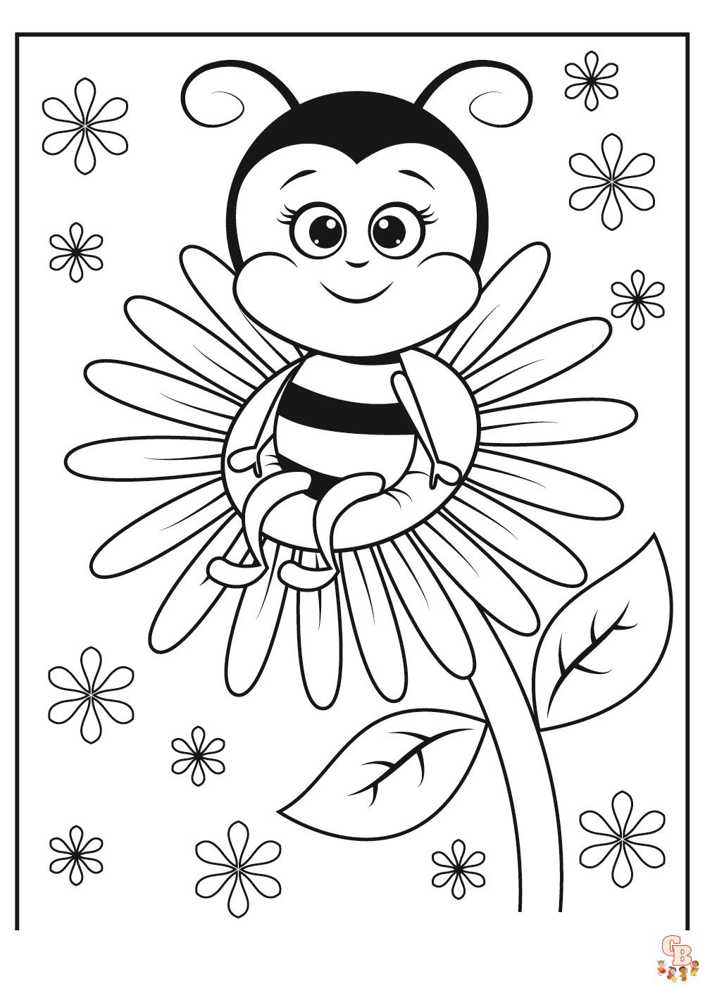 Honey Bee Coloring Page