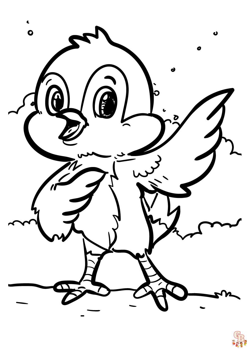 Cute Birds Coloring Pages 7