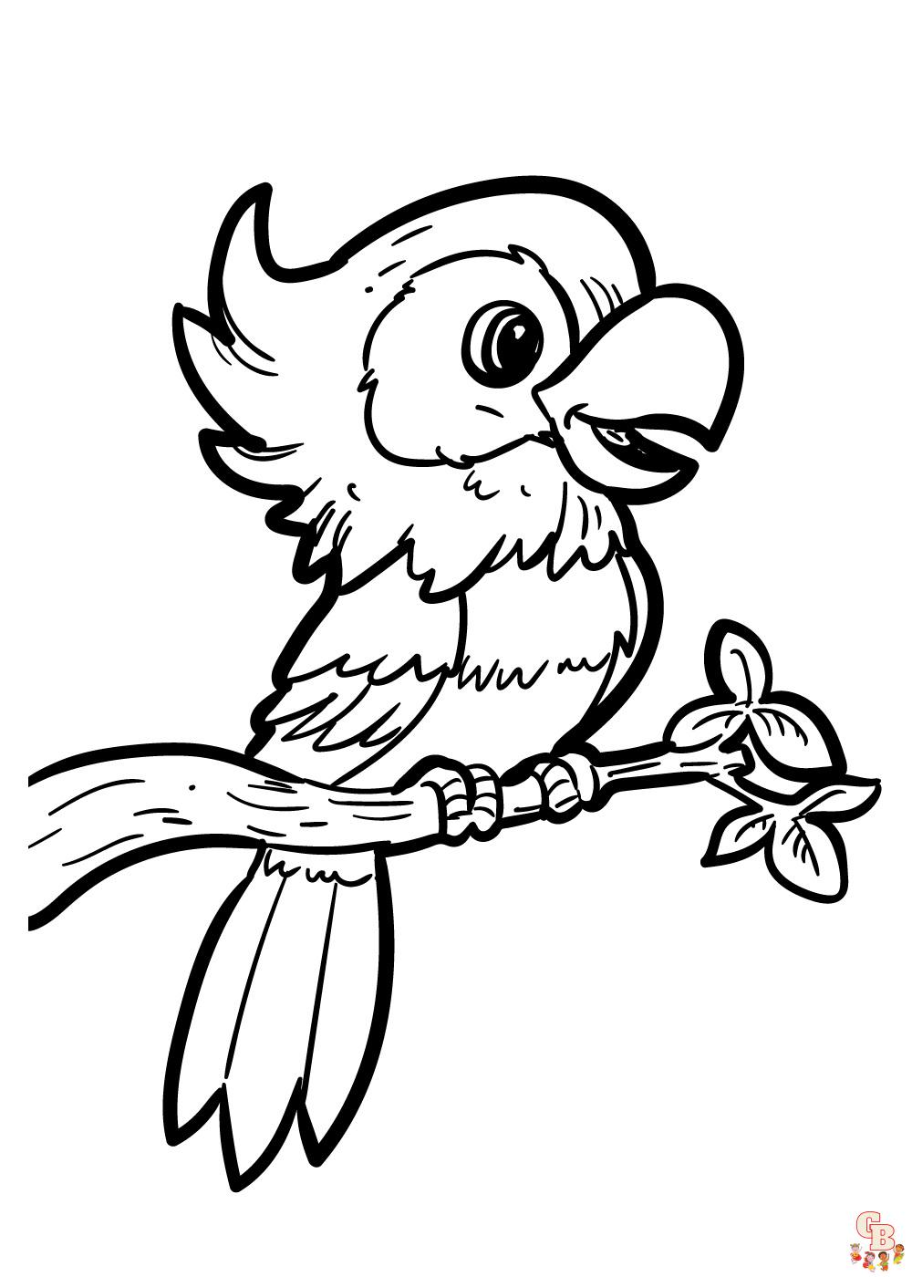 Cute Birds Coloring Pages 8