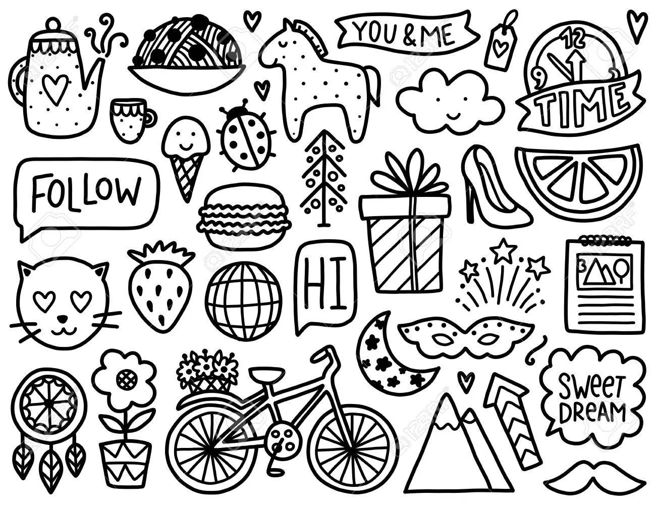 Discover the Joy of Coloring with Cute Doodle Coloring Pages