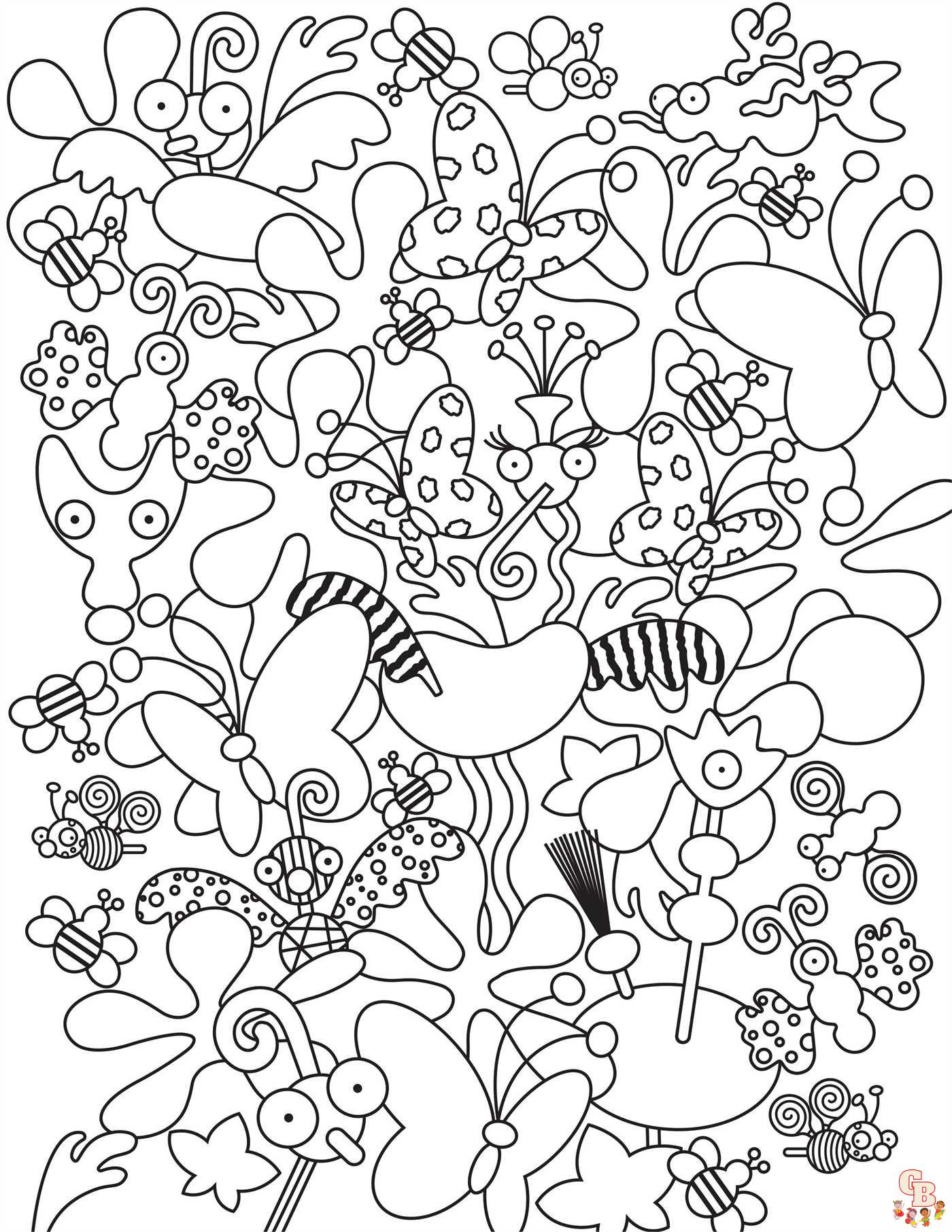 Cute Doodle Coloring Pages 11