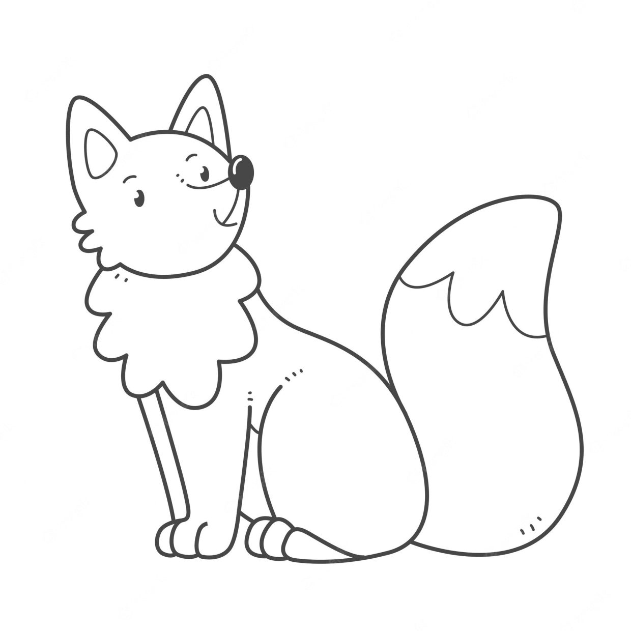 Cute Fox Coloring Pages - Free Printable Sheets for Kids
