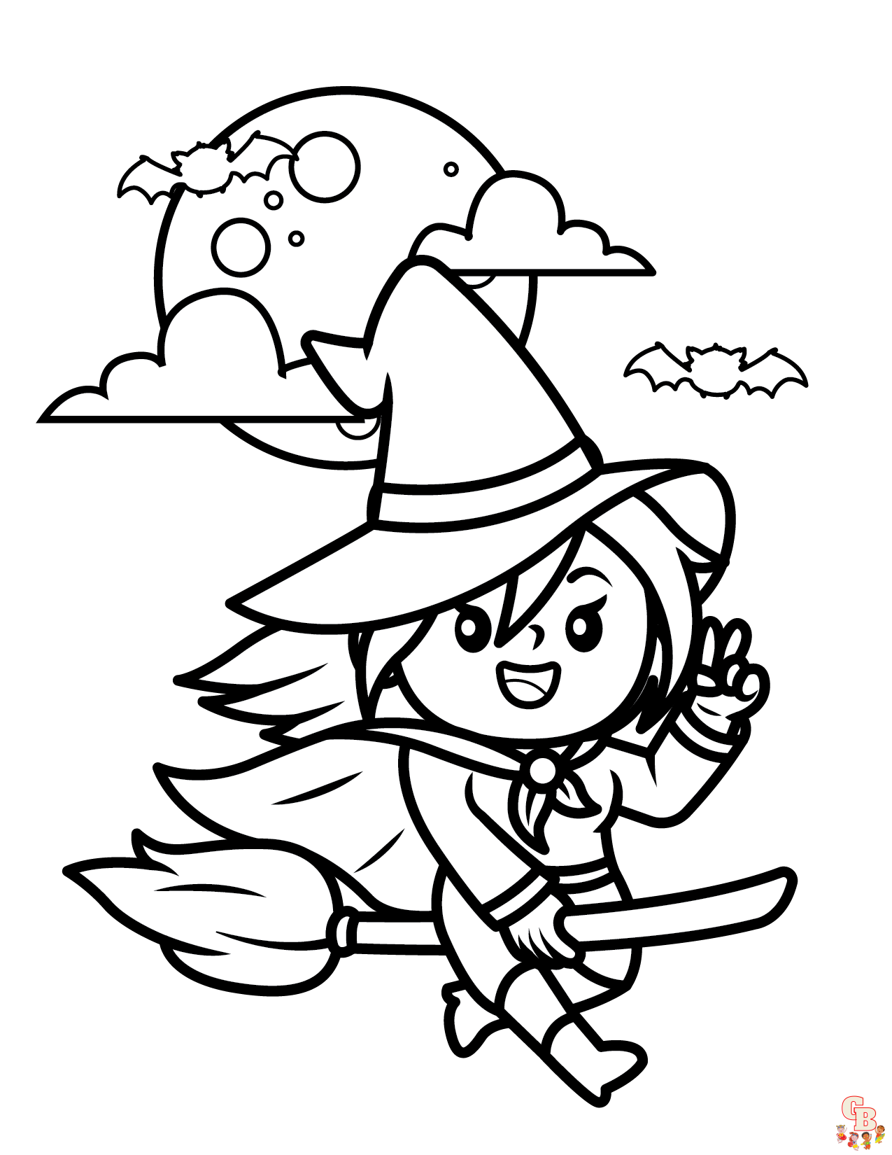 Cute Halloween Coloring Pages 1