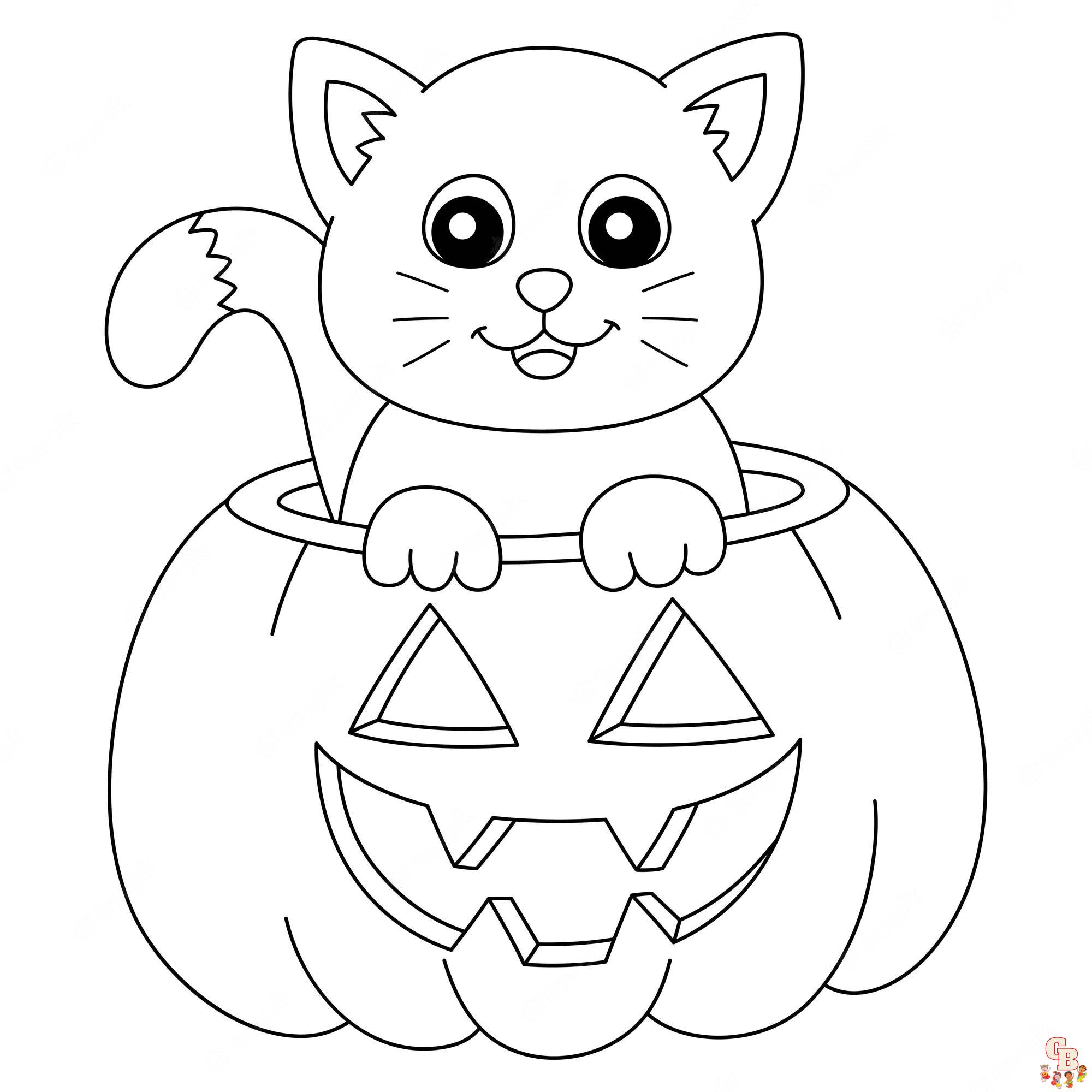 Cute Halloween Coloring Pages 4