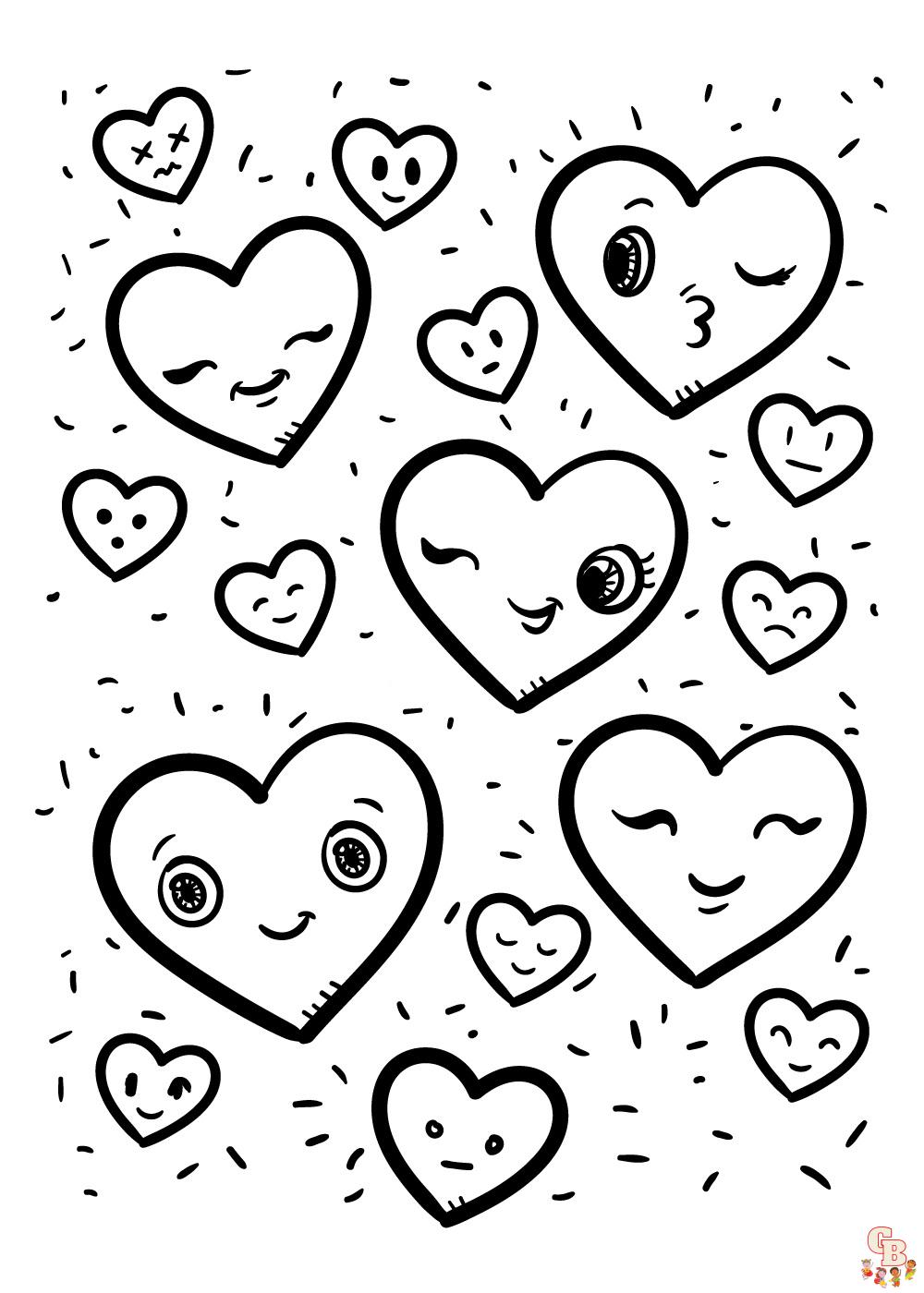 heart coloring pages for girls