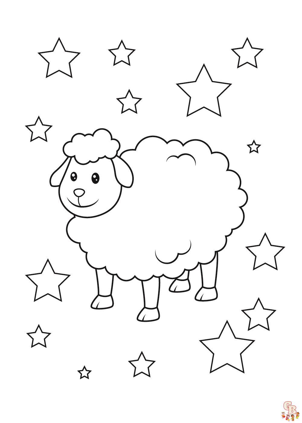 Cute Lamb Coloring Pages