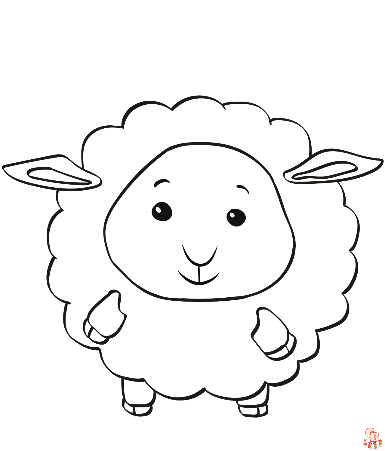 Cute Lamb Coloring Pages