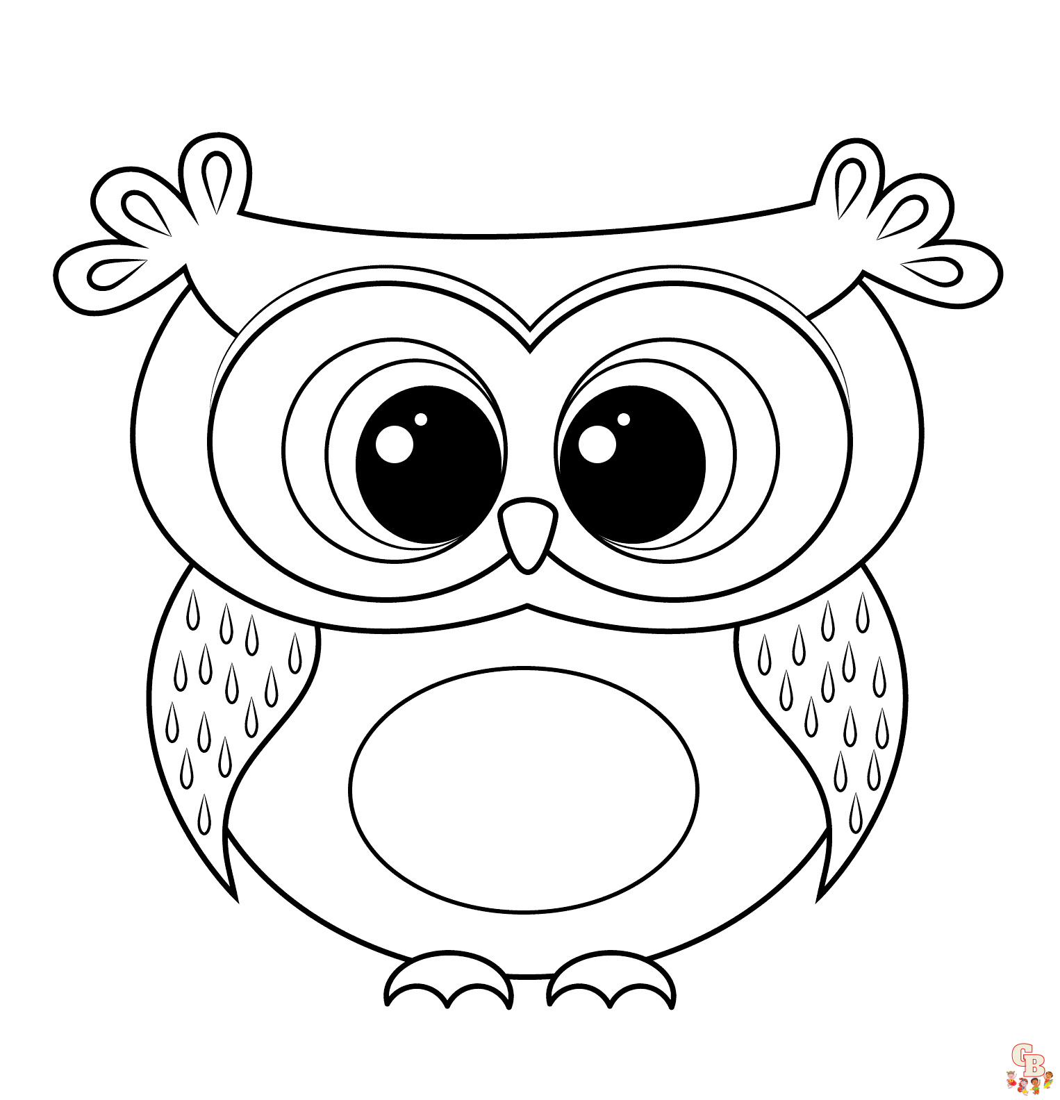 Cute Owl Coloring Pages 2