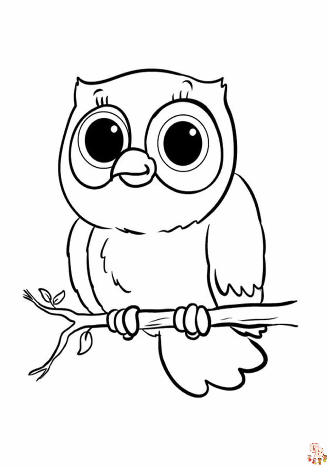 Cute Owl Coloring Pages 6