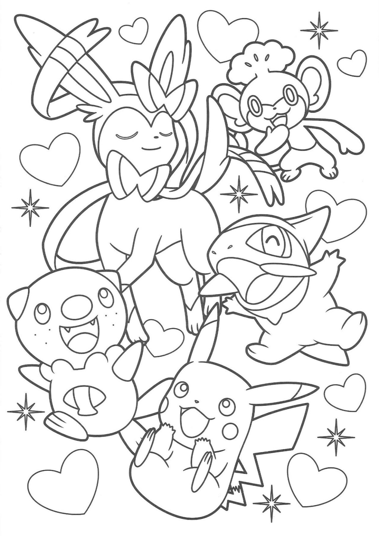 Cute Pokemon Coloring Pages Free Printable Sheets