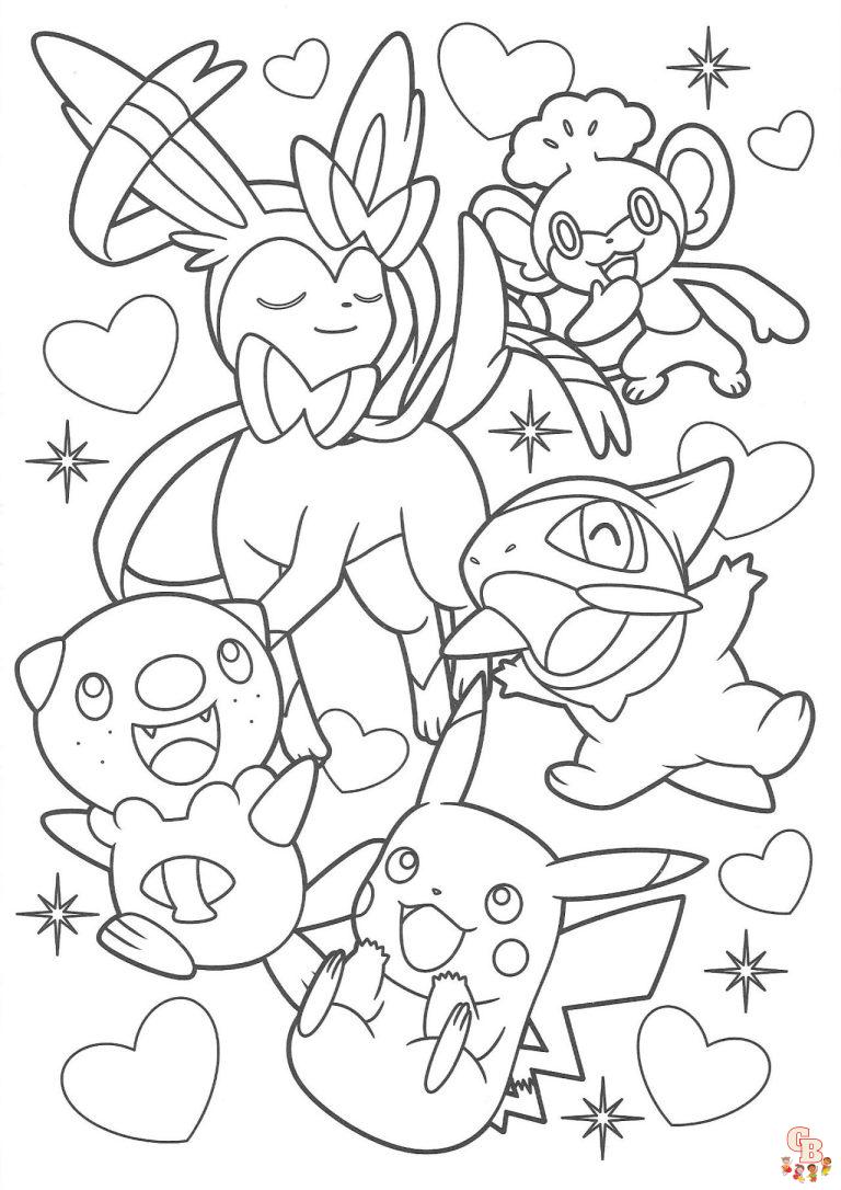 Cute Pokemon Coloring Pages Free Printable Sheets