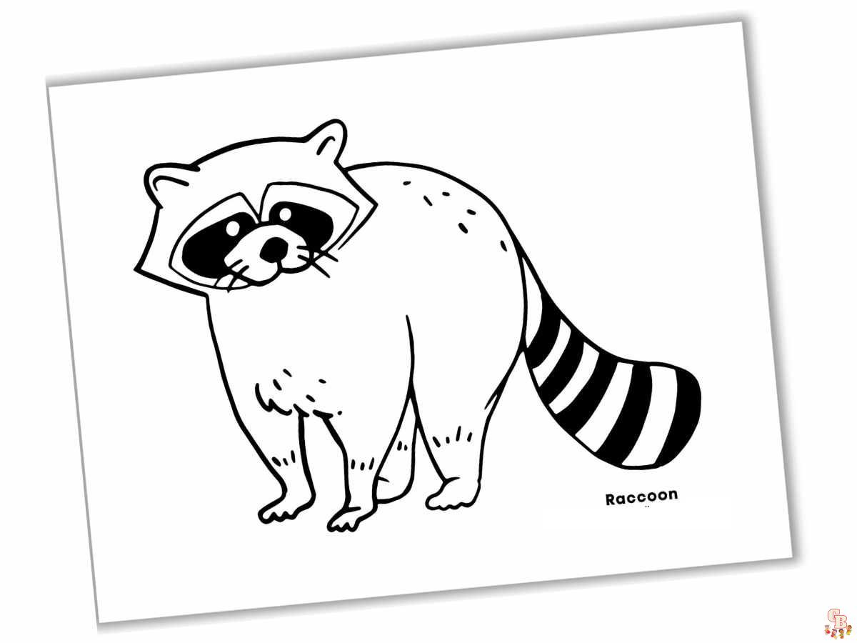 Cute Raccoon Coloring Pages 5