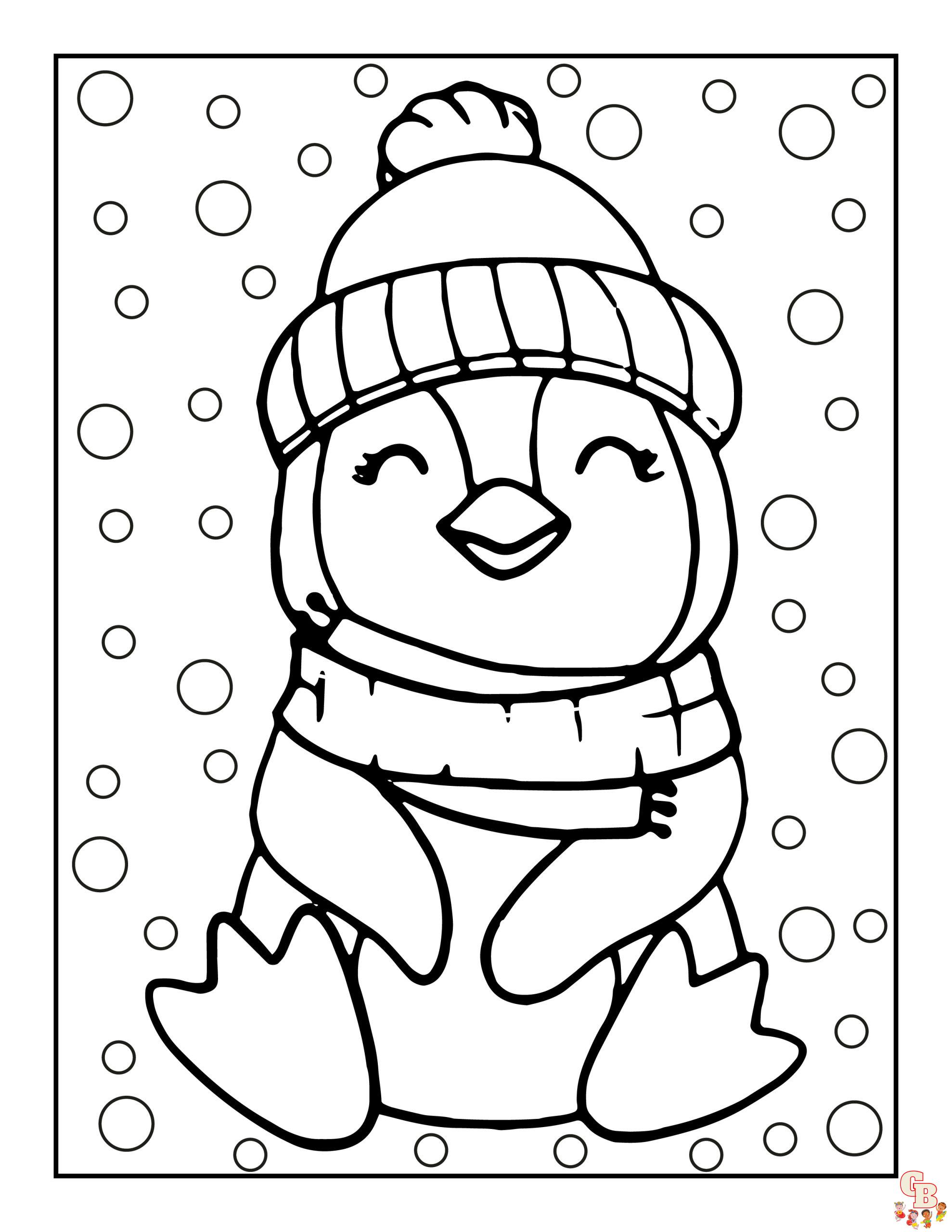 Cute Winter Coloring Pages 1