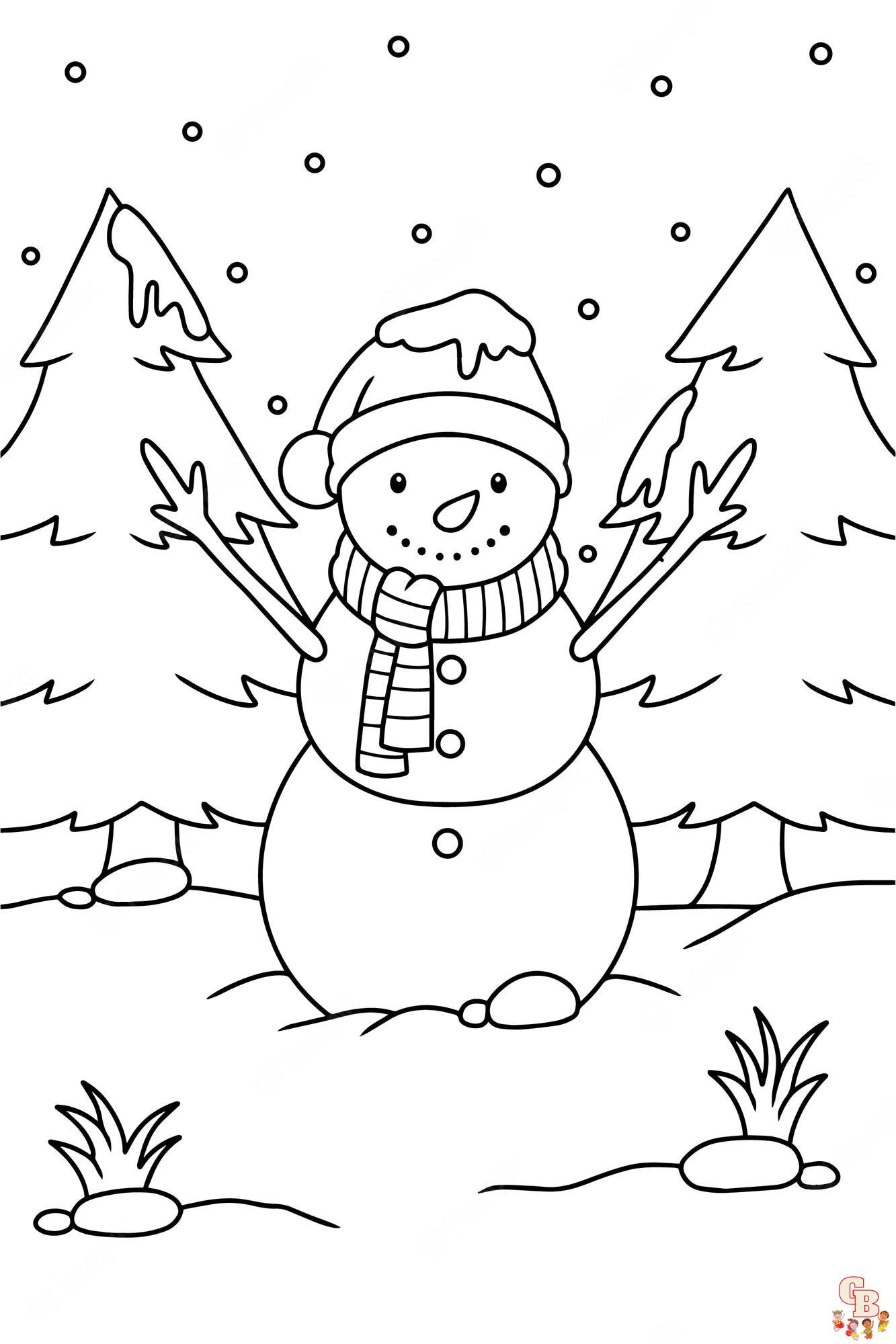 Cute Winter Coloring Pages 4