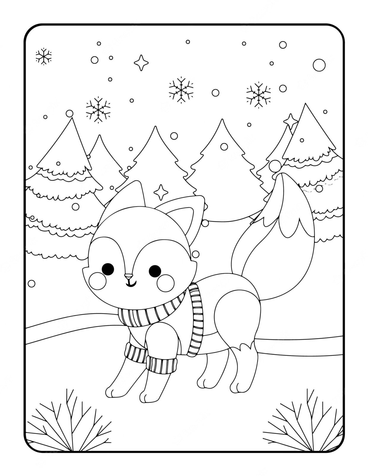 Cute Winter Coloring Pages 5