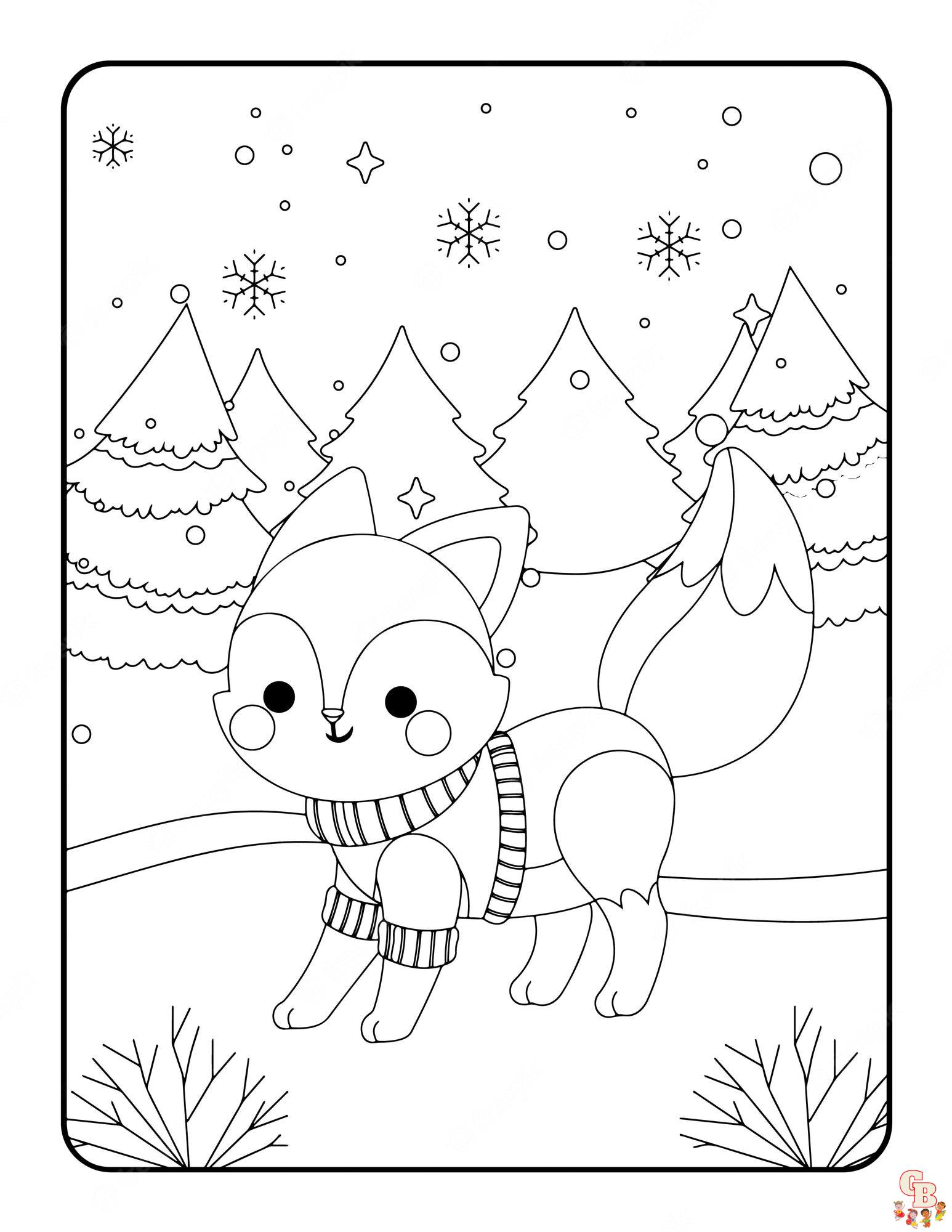 Cute Winter Coloring Pages 5