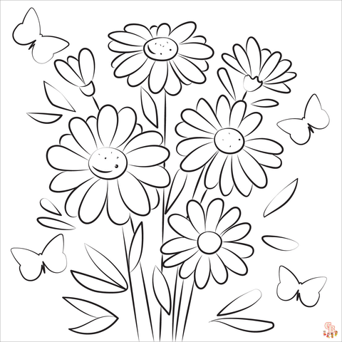 Daisy Coloring Pages 4