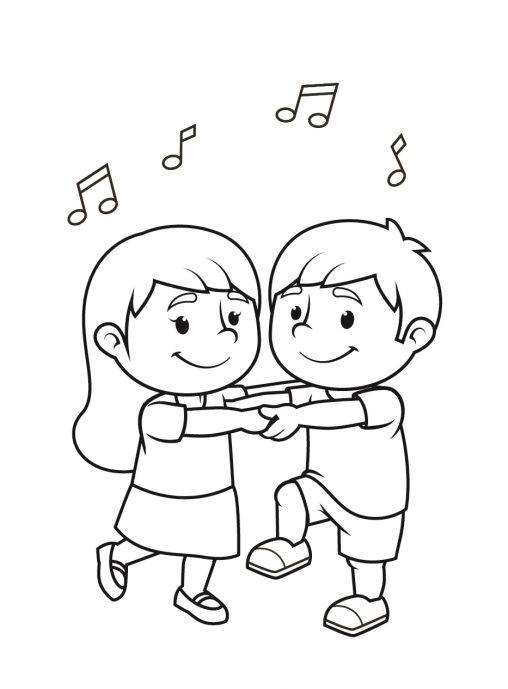 Dance Coloring Pages - Free Printable Sheets for Kids | GBcoloring