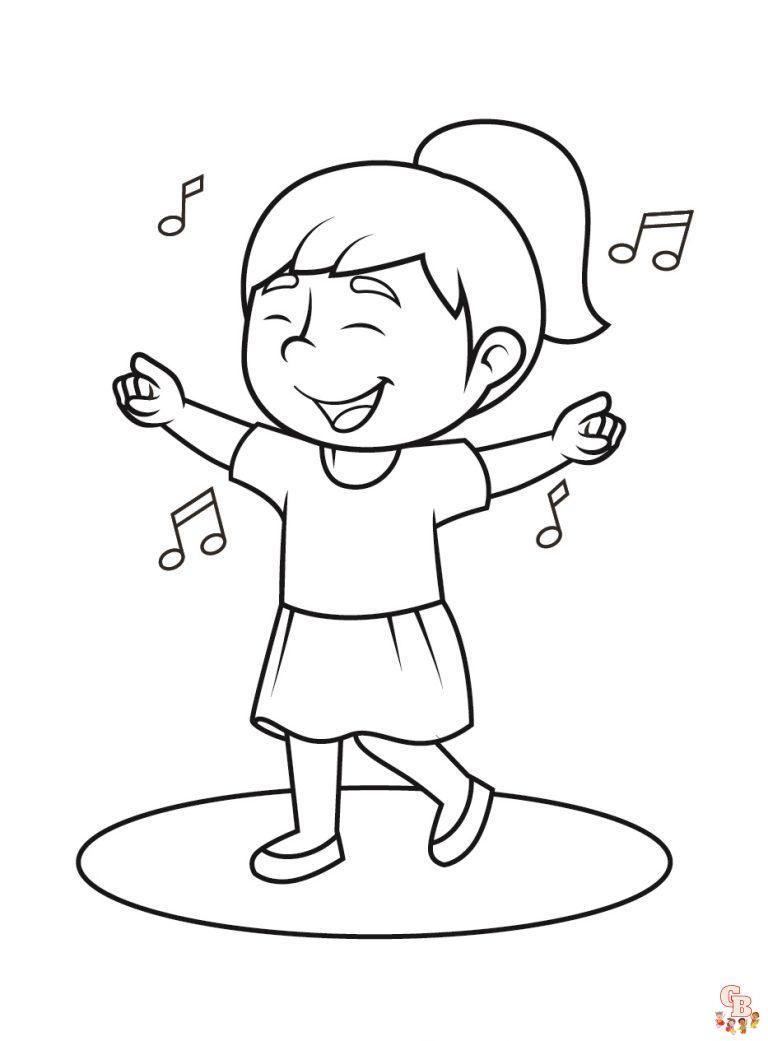 Dance Coloring Pages - Free Printable Sheets for Kids | GBcoloring