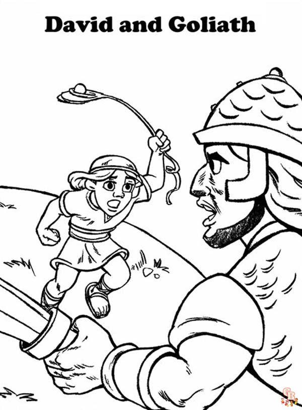 David and Goliath Coloring Pages 6