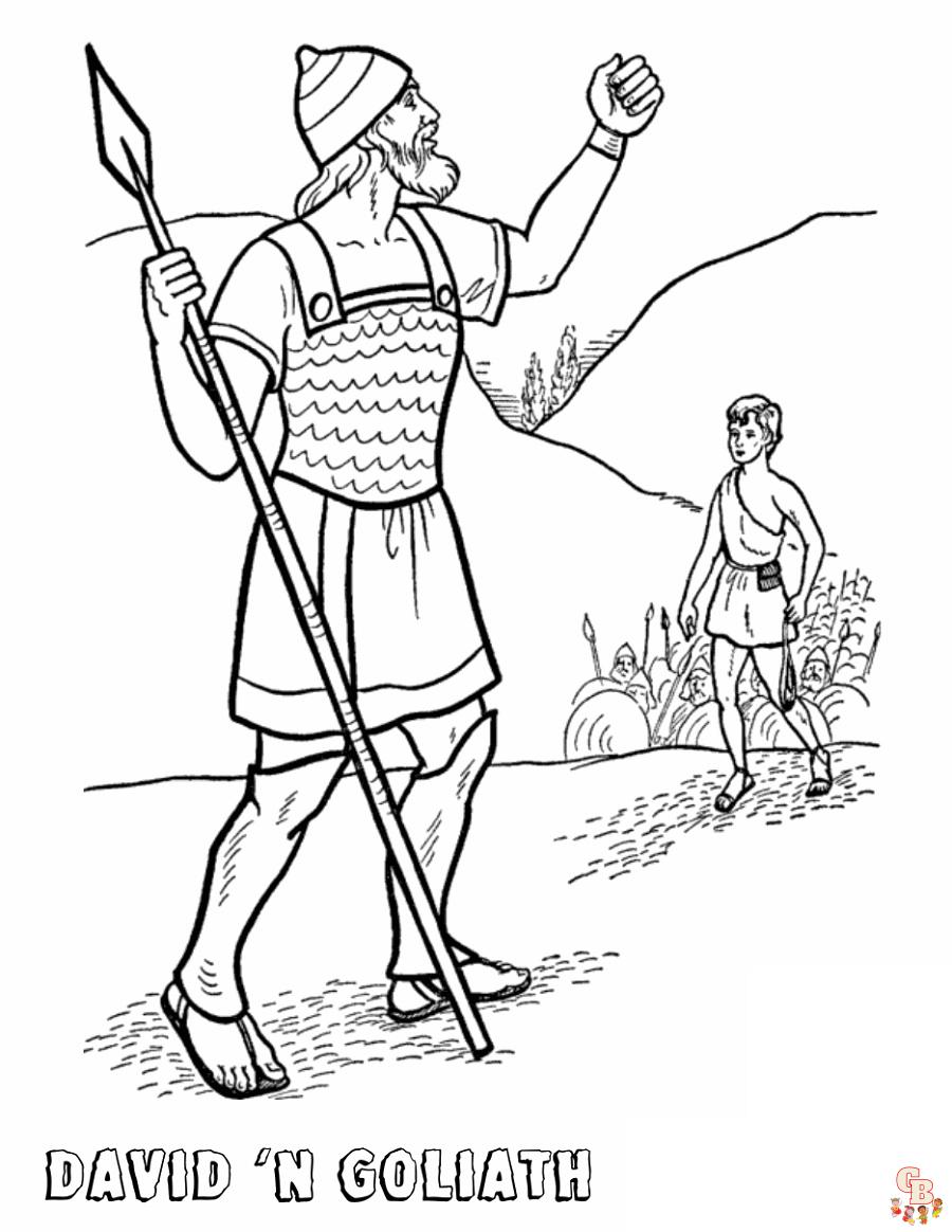 David and Goliath Coloring Pages 9