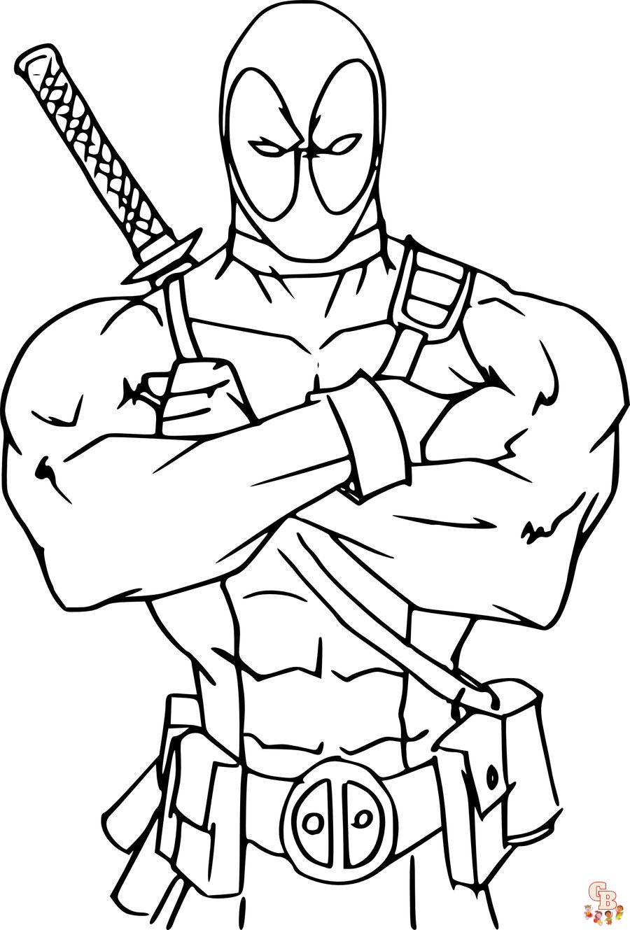 Deadpool Coloring Pages 1