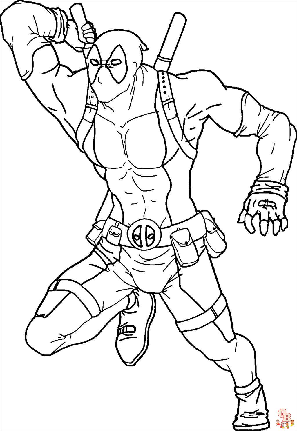 Deadpool Coloring Pages 2