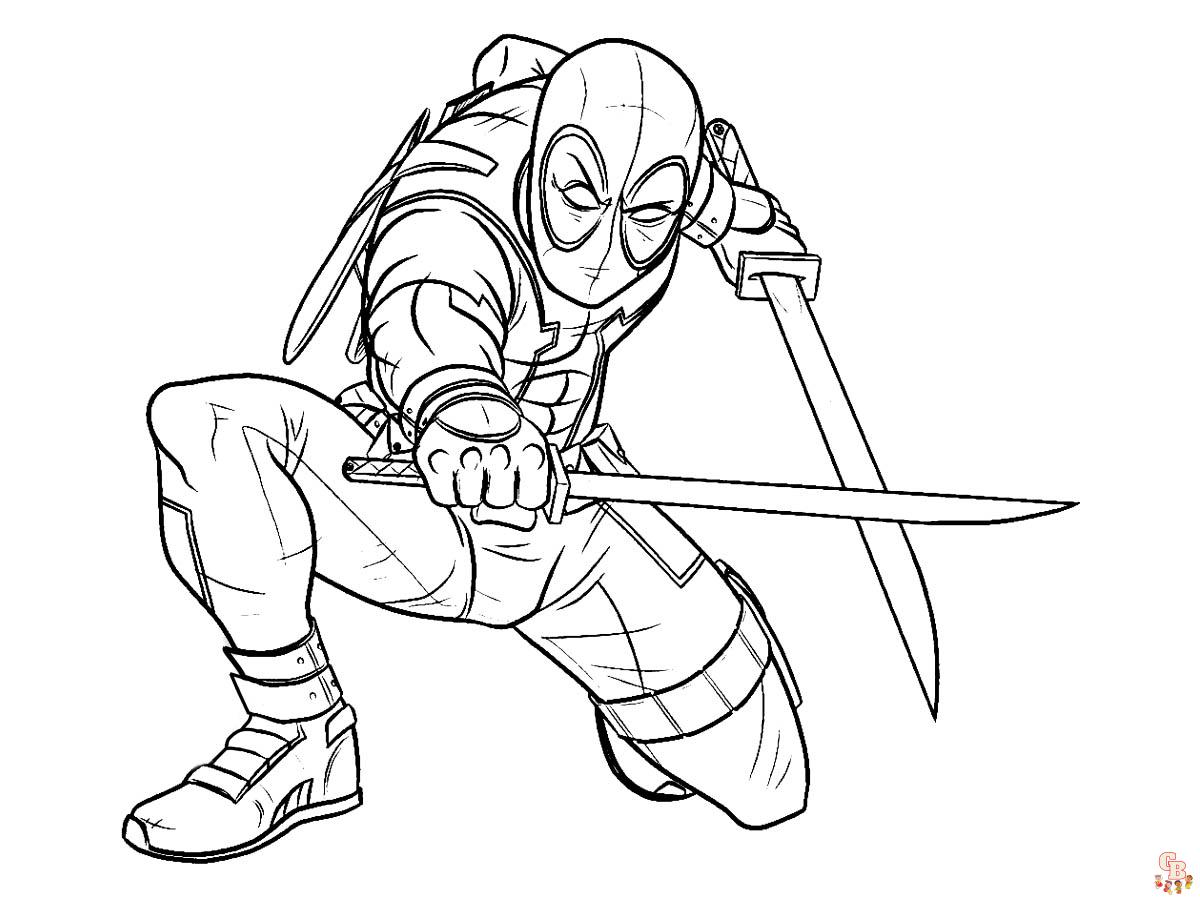 Deadpool Coloring Pages 3