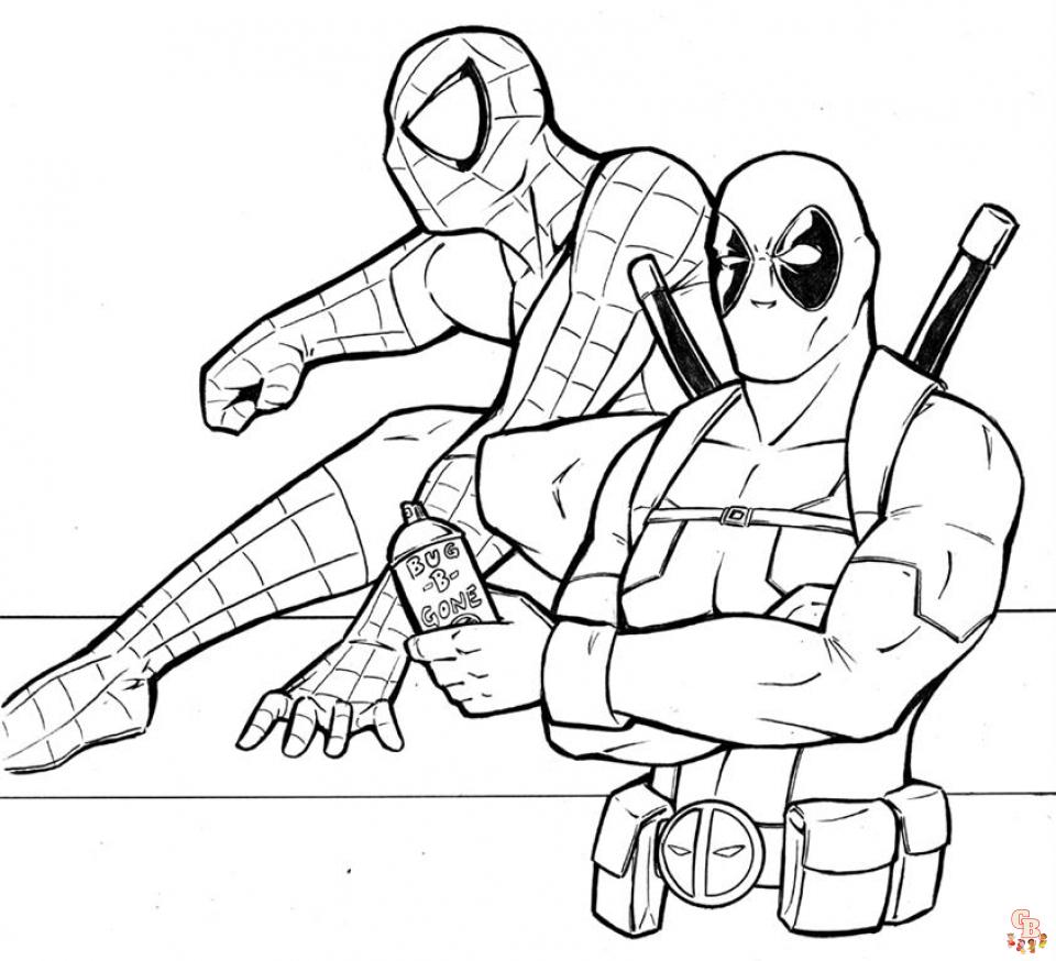 Deadpool Coloring Pages 4