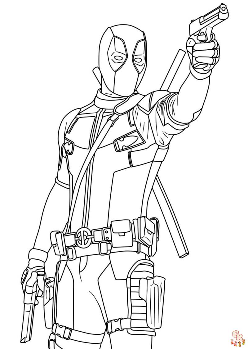 Deadpool Coloring Pages Hojas Gratis F ciles E Imprimibles Para Ni os