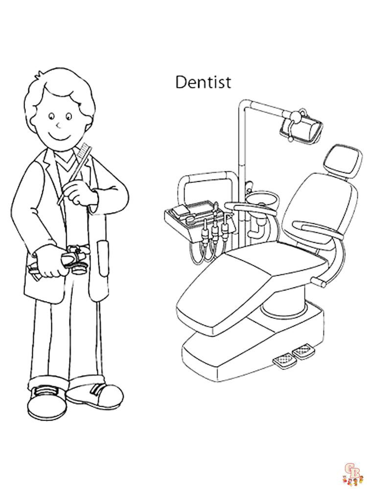 Dentist Coloring Pages 1