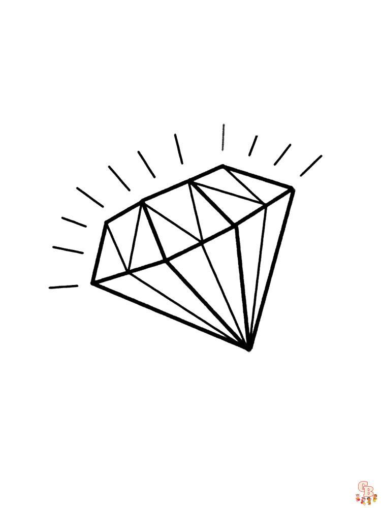 Dibujos para colorear de diamantes imprimibles gratis para todas