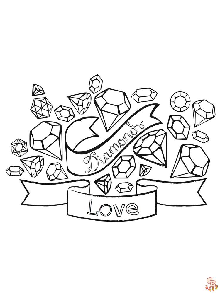 Diamond Coloring Pages 9