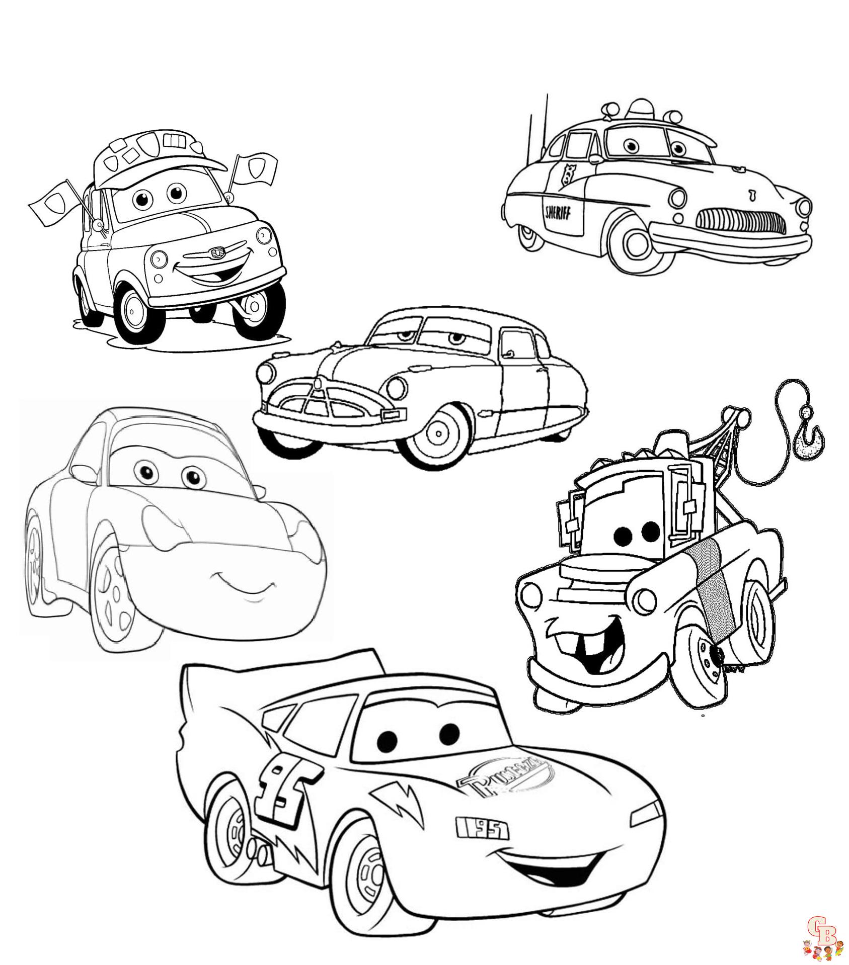 Disney Cars Coloring Pages Printable | Gbcoloring