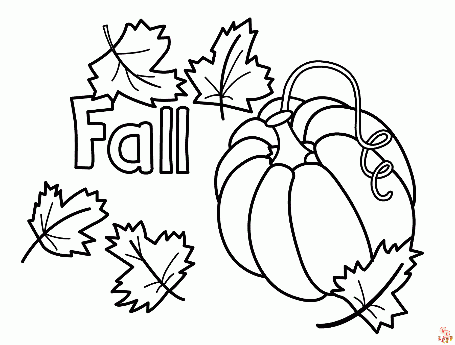 Free Fall Leaves Coloring Sheets