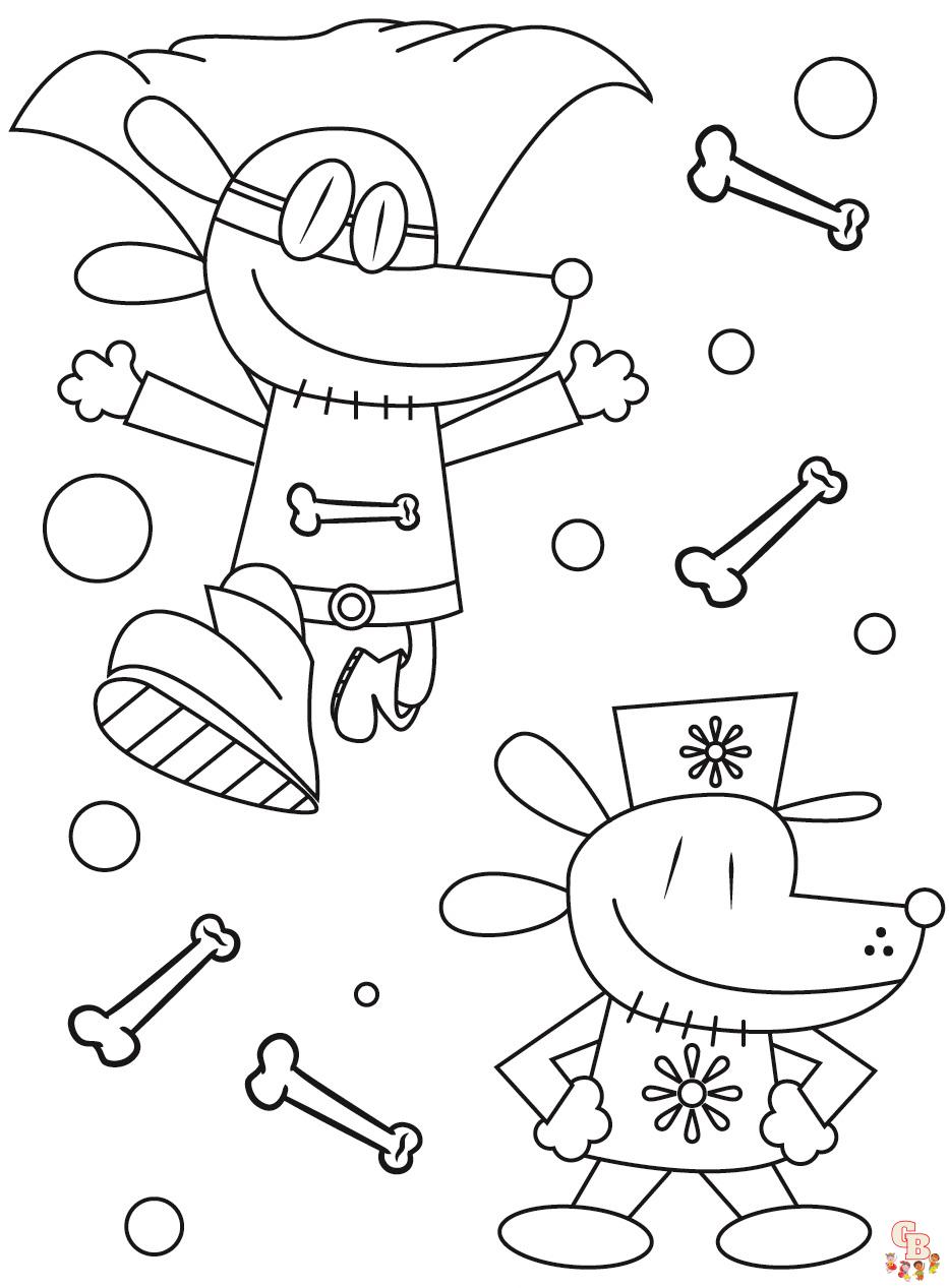 Dog Man Coloring Pages